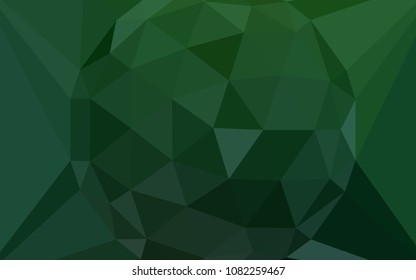 Light Green vector polygon abstract backdrop with a gem in a centre. Modern abstract illustration with triangles. Template for cell phone's backgrounds.