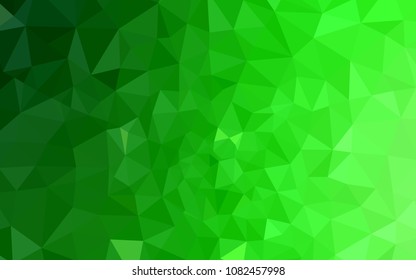 Light Green vector polygon abstract background. Creative illustration in halftone style with triangles. A completely new design for your leaflet.