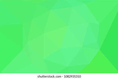Light Green vector polygon abstract backdrop. Colorful illustration in polygonal style with gradient. Brand new design for your business.