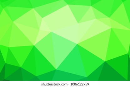 Light Green vector polygon abstract background. Elegant bright polygonal illustration with gradient. A completely new design for your leaflet.