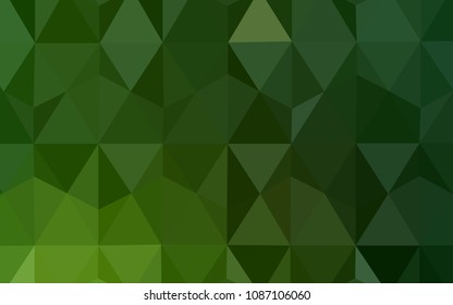 Light Green vector polygon abstract backdrop. A sample with polygonal shapes. Textured pattern for your backgrounds.