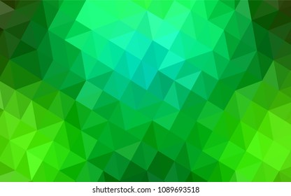 Light Green vector polygon abstract layout. Glitter abstract illustration with an elegant triangles. Brand new design for your business.