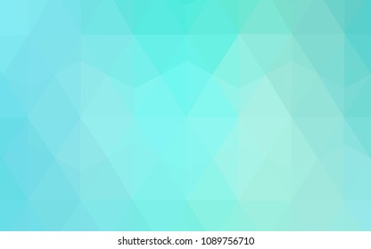 Light Green vector polygon abstract background. Shining polygonal illustration, which consist of triangles. A completely new design for your leaflet.