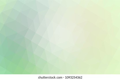 Light Green vector polygon abstract backdrop. Colorful abstract illustration with triangles. Polygonal design for your web site.