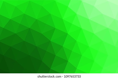 Light Green vector polygon abstract backdrop. A completely new color illustration in a  polygonal style. A completely new design for your business.