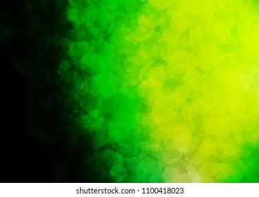 Light Green vector polygon abstract pattern. Creative geometric illustration in Origami style with gradient. A completely new template for your business design.