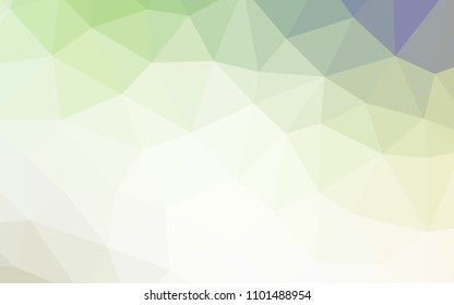 Light Green vector polygon abstract backdrop. Creative illustration in halftone style with triangles. Polygonal design for your web site.