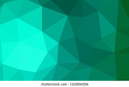 Light Green vector polygon abstract background. Modern abstract illustration with triangles. Best triangular design for your business.