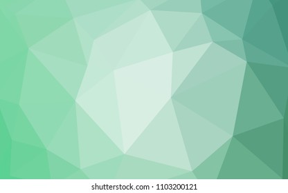 Light Green vector polygon abstract layout. Glitter abstract illustration with an elegant triangles. New template for your brand book.