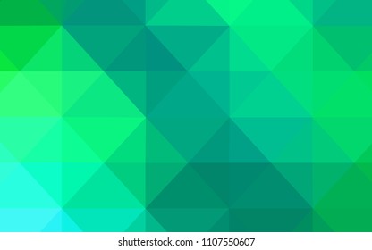 Light Green vector polygon abstract layout. A sample with polygonal shapes. Triangular pattern for your business design.