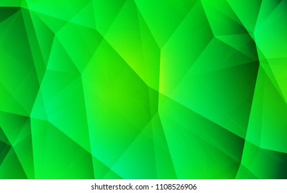 Light Green vector polygon abstract layout. Modern abstract illustration with triangles. Brand new style for your business design.