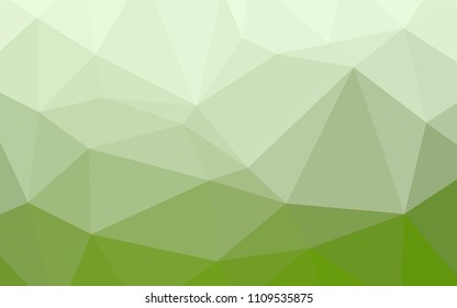 Light Green vector polygon abstract backdrop. Colorful illustration in polygonal style with gradient. A new texture for your design.