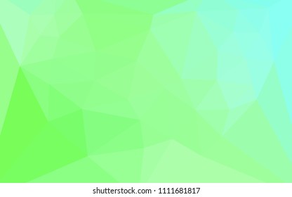 Light Green vector polygon abstract background with a heart in a centre. Elegant polygonal illustration with gradient. New template for your brand book.