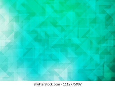 Light Green vector polygon abstract layout. Shining illustration, which consist of triangles. The elegant pattern can be used as part of a brand book.