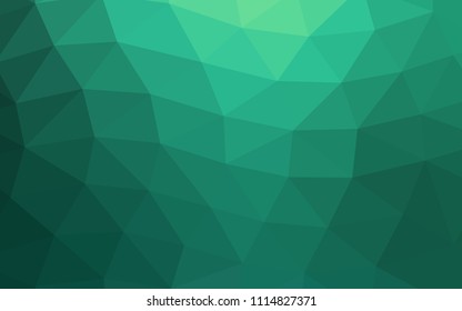 Light Green vector polygon abstract polygon abstract. Geometric illustration in Origami style with gradient.  A new texture for your design.