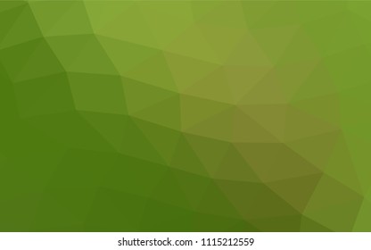 Light Green vector polygon abstract template. Creative illustration in halftone style with gradient. The best triangular design for your business.