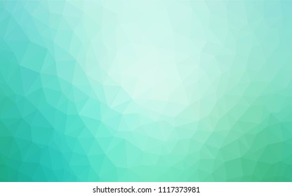 Light Green vector polygon abstract backdrop. Polygonal abstract illustration with gradient. Template for cell phone's backgrounds.
