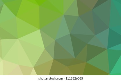 Light Green vector polygon abstract background. Triangular geometric sample with gradient.  Brand new design for your business.