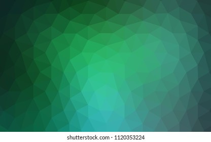 Light Green vector polygon abstract layout. Creative geometric illustration in Origami style with gradient. Template for cell phone's backgrounds.