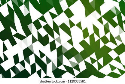 Light Green vector polygon abstract background. Glitter abstract illustration with an elegant design. The best triangular design for your business.