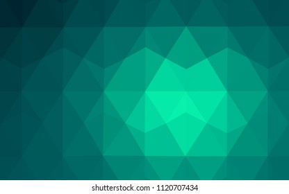 Light Green vector polygon abstract background. Elegant bright polygonal illustration with gradient. Pattern for a brand book's backdrop.
