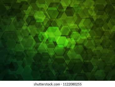 Light Green vector polygon abstract pattern. Brand new colored illustration in blurry style with gradient. The polygonal design can be used for your web site.