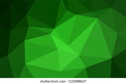 Light Green vector polygon abstract backdrop. Polygonal abstract illustration with gradient. Brand-new design for your business.