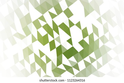 Light Green vector polygon abstract layout. Glitter abstract illustration with an elegant design. Triangular pattern for your business design.