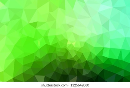 Light Green vector polygon abstract layout. Glitter abstract illustration with an elegant triangles. Brand new design for your business.