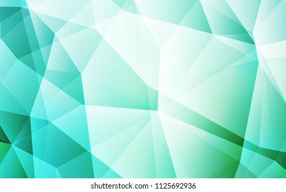 Light Green vector polygon abstract backdrop. Polygonal abstract illustration with gradient. Template for cell phone's backgrounds.