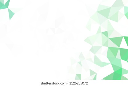 Light Green vector polygon abstract backdrop. Polygonal abstract illustration with gradient. A new texture for your web site.