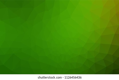 Light Green vector polygon abstract layout. Shining polygonal illustration, which consist of triangles. Best triangular design for your business.