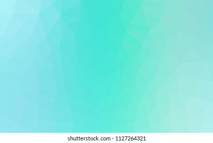 Light Green vector polygon abstract backdrop. Polygonal abstract illustration with gradient. A completely new design for your leaflet.