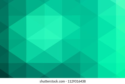 Light Green vector polygon abstract background. Geometric illustration in Origami style with gradient.  That pattern can be used as a part of a brand book.
