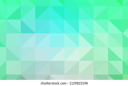 Light Green vector polygon abstract background. Creative illustration in halftone style with triangles. Triangular pattern for your design.