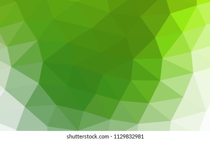 Light Green vector polygon abstract polygon abstract. Geometric illustration in Origami style with gradient.  The best triangular design for your business.