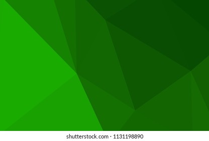 Light Green vector polygon abstract backdrop. Creative illustration in halftone style with triangles. Brand new style for your business design.