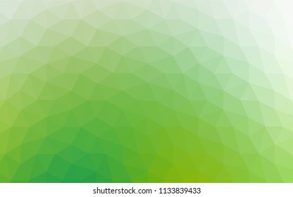 Light Green vector polygon abstract background. Triangular geometric sample with gradient.  New template for your brand book.
