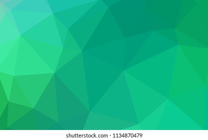 Light Green vector polygon abstract layout. Elegant bright polygonal illustration with gradient. Template for cell phone's backgrounds.