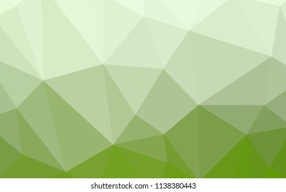 Light Green vector polygon abstract layout. Colorful illustration in abstract style with triangles. Polygonal design for your web site.
