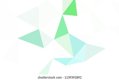 Light Green vector polygon abstract backdrop. Shining polygonal illustration, which consist of triangles. Textured pattern for your backgrounds.