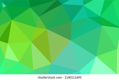 Light Green vector polygon abstract layout. A completely new color illustration in a polygonal style. New template for your brand book.