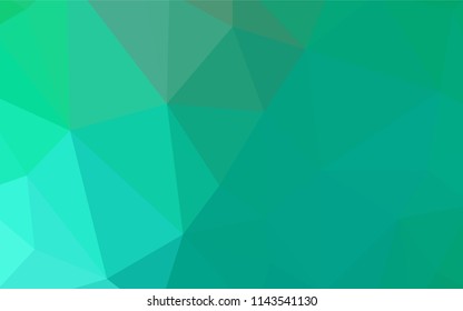 Light Green vector polygon abstract layout. Elegant bright polygonal illustration with gradient. Best triangular design for your business.