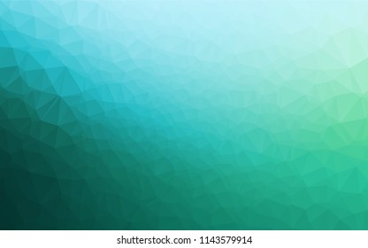 Light Green vector polygon abstract backdrop. Shining colored illustration in a Brand new style. Triangular pattern for your business design.