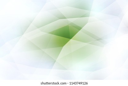 Light Green vector polygon abstract backdrop. Colorful illustration in abstract style with triangles. Triangular pattern for your design.