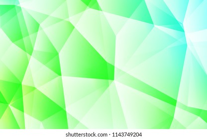 Light Green vector polygon abstract layout. A sample with polygonal shapes. Triangular pattern for your design.