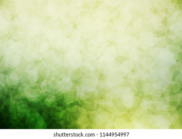 Light Green vector polygon abstract pattern. hexagonal geometric sample with gradient.  Brand new design for your business.