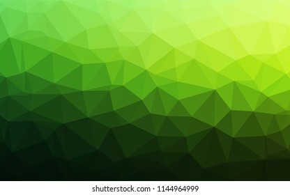 Light Green vector polygon abstract background. Modern geometrical abstract illustration with gradient. Brand new style for your business design.