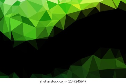 Light Green vector polygon abstract layout. A completely new color illustration in a vague style. Brand new style for your business design.