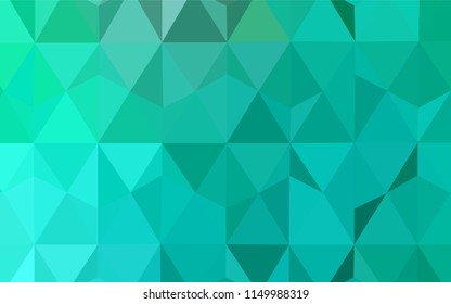 Light Green vector polygon abstract backdrop. Colorful abstract illustration with triangles. Textured pattern for your backgrounds.
